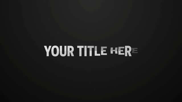 Airport Flipboard-Style Animated Letters Intro Title