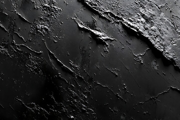 Fototapeta premium Dark background, rough texture of dark gray metal plate with scratches and dust, wide banner format.