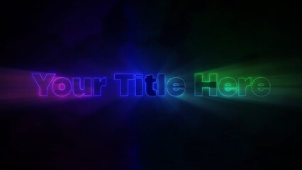 Colorful Shining Text & Title Intro Template