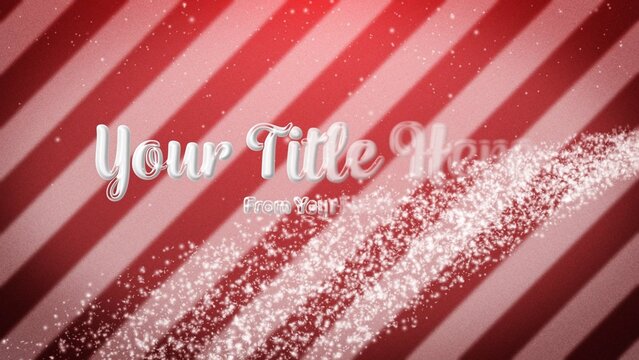 Merry Christmas Sugar Candy Cane Title Intro