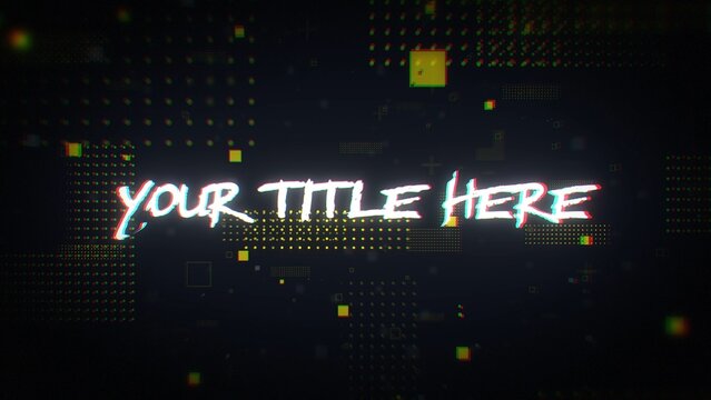 Digital Cyber Glitch RGB Zoom Title Intro