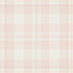 Elegant blush pink and offwhite plaid pattern.  Perfect for textile design, website backgrounds, or branding projects needing a soft, sophisticated aesthetic.