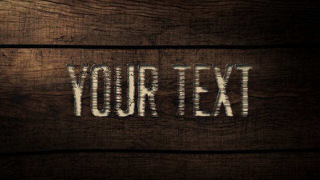 Dark Wood Textured Splintering Text & Title Intro