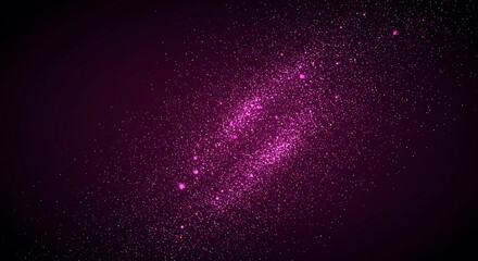 Sparkling Magenta Particles on Dark Background Creating Cosmic Starfield Design