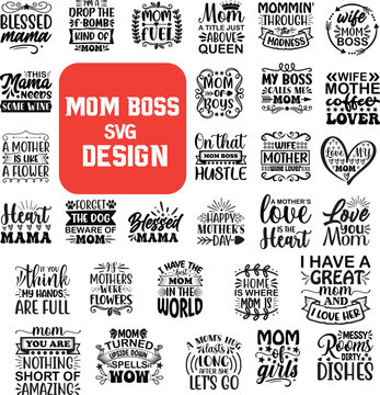mom boss svg bundle