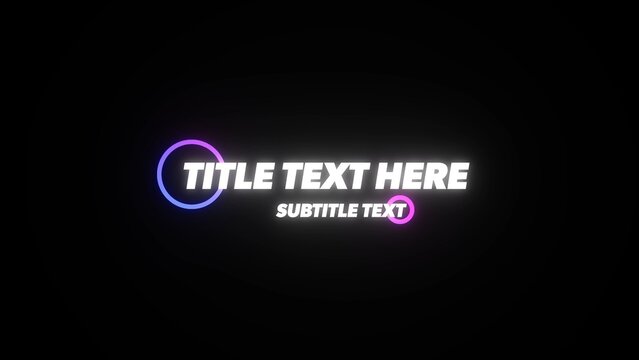 Neon Glowing Colorful Gradient Title Reveal
