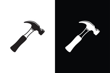 Hammer icon vector on White Background ,Vector Art Illustration on white background.