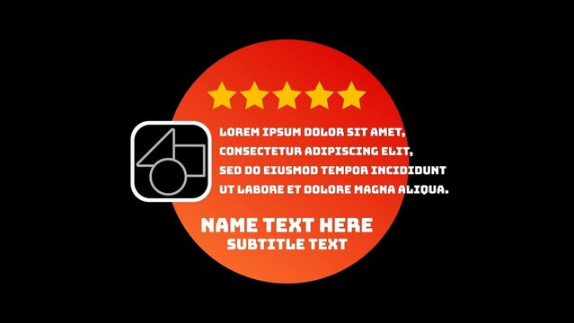 Testimonial Review with Star Rating & Image Placeholder