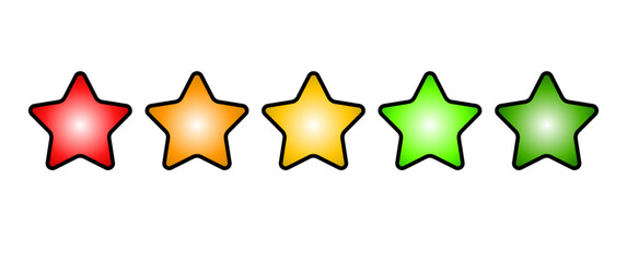 five star rating customer feedback emoji happy sad mood emotion expression. Client service satisfaction survey review rating icons vector