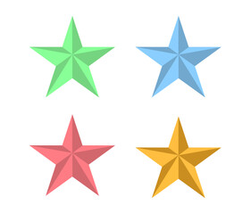 Star vector icon symbol designed in filled, outline, line and stroke style. Concept for star rating, feedback, bookmark, customer review, quality, marking. Isolated vector illustration.