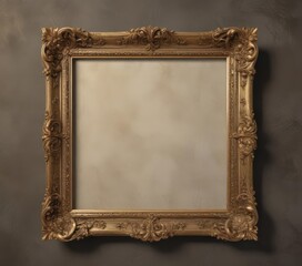 Gilded frame with swirling scrolls against plush velvet  , classic, plush