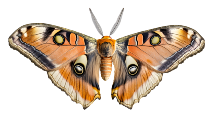 A large orange and black butterfly with many spots on its wings