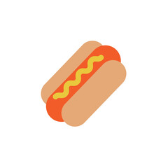 hot dog food snack sausage emoji vector symbol sign illustration