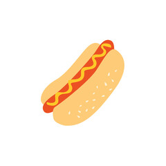 hot dog food snack sausage emoji vector symbol sign illustration