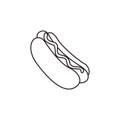 hot dog food snack sausage emoji vector symbol sign illustration