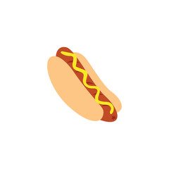 hot dog food snack sausage emoji vector symbol sign illustration