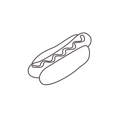 hot dog food snack sausage emoji vector symbol sign illustration
