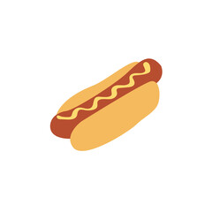 hot dog food snack sausage emoji vector symbol sign illustration