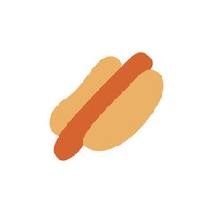 hot dog food snack sausage emoji vector symbol sign illustration