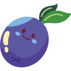 Delicious and Healthy Blueberry Vector Illustration in Flat Style
