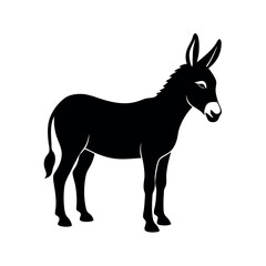 silhouette vector donkey