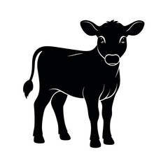 Fototapeta premium silhouette vector cow