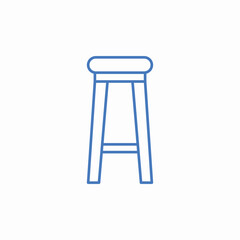 stool simple seat icon sign vector