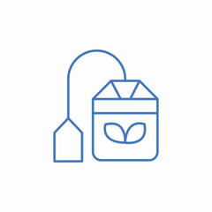 tea bag icon sign vector