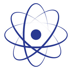 Set of atom icons. Atom icon with orbiting electrons in a simplified structure. design eps 10  © Lily studio 888