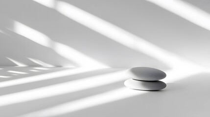 Serene Stacked Stones Minimalist Abstract Photography