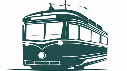 Tram or streetcar icon in vector format