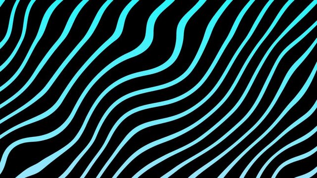 Seamless looped Abstract animated wavy line motion graphic background. Abstract moving topographic map lines. Moving wavy line striped pattern blue color background.4K footage