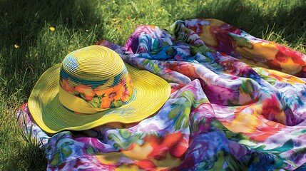 colorful sun hat