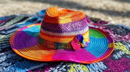 colorful sun hat