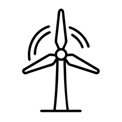 Wind turbine generating sustainable energy in minimalist style  
