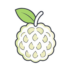 vector illustration of an apple isolated on white