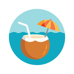 cocktail with a straw