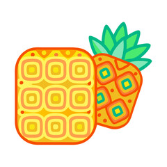 pineapple on a white background