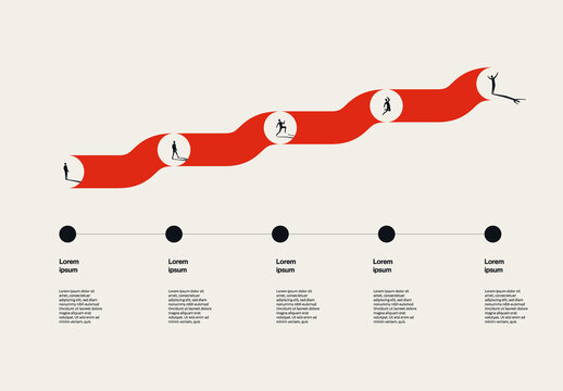 Business Success and Growth Infographic Template with Illustration