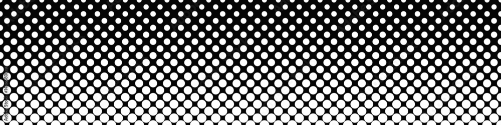 Poster monochrome geometric circle pattern header background - abstract horizontal vector design with circl