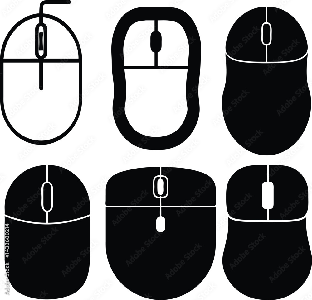 Poster clean lines and a flat look—this mouse icon fits every modern ui. outline