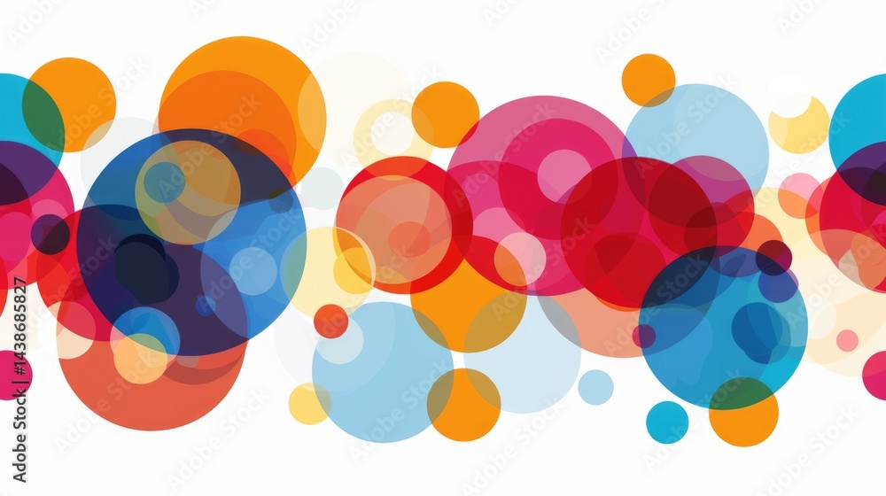 Poster colorful abstract concentric circles forming a dynamic pattern. digital artwork of vibrant color cir