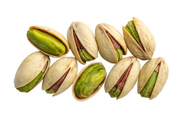 Organic pistachios closeup