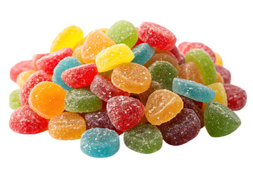 Assorted gumdrops candy pile
