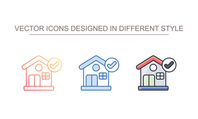 Fototapeta premium Home Insurance icon design with white background stock illustration