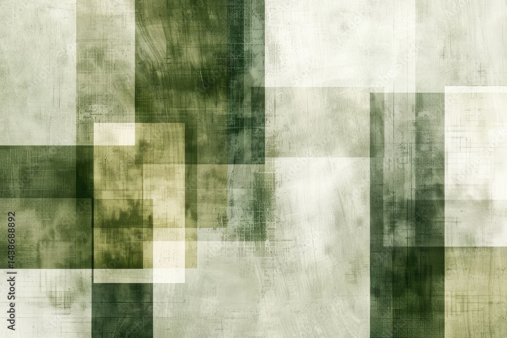 Poster the abstract picture of the green square repetitive pattern polygon geometry in the background, geom