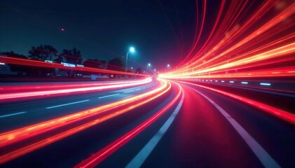 Blurred, colorful wheel trails forming abstract shapes , digital, technology, image