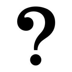 Minimalistic bold question mark symbolizing mystery unknown random chance gambling luck decision uncertainty risk and fortune games