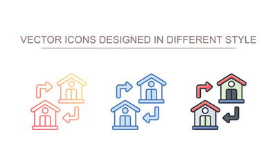 Fototapeta premium Home Transfer icon design with white background stock illustration
