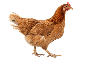 Fototapeta premium Brown hen chicken farm animal